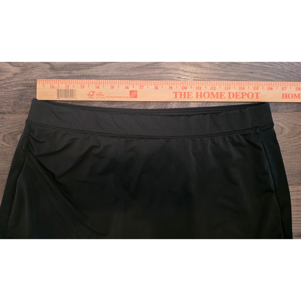 Women's sz M Nike Fit Dry Black Athletic Tennis Skort Wrap Front Summer - Picture 3 of 11